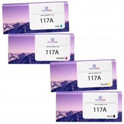 Toner équivalent à HP 117A Pack de 4 4 Couleurs - Avec puce