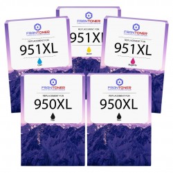 Pack de 5 cartouches imprimantes compatibles HP 950XL/951XL Noir, Jaune, Cyan, Magenta