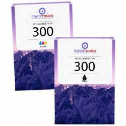 Cartouche d'encre équivalent à HP Multipack 300 Pack de 2 Noir + Couleur