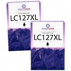 Cartouche d'encre équivalent à Brother LC127XL Pack de 2 Noir