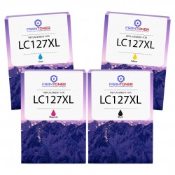 Cartouche d'encre équivalent à Brother LC127XLVALBP Pack de 4 Noir, Jaune, Cyan, Magenta