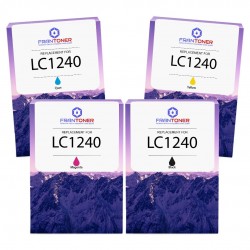 Cartouche d'encre équivalent à Brother LC1240 Pack de 4 Noir, Jaune, Cyan, Magenta