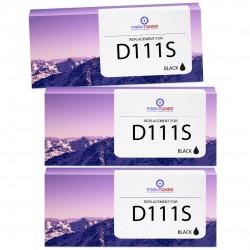 Toner équivalent à Samsung MLT-D111S Pack de 3 Noir