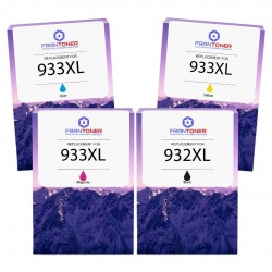 Cartouche d'encre équivalent à HP 932XL/933XL Pack de 4 Noir, Jaune, Cyan, Magenta