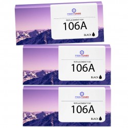 Toner équivalent à HP 106A Pack de 3 Noir