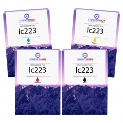 Cartouche d'encre équivalent à Brother lc223 Pack de 4 Noir, Jaune, Cyan, Magenta