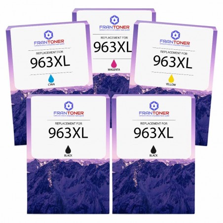 Pack de 5 HP 963XL cartouches d'encre compatibles