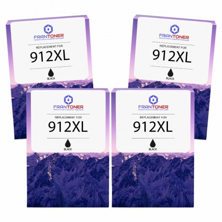 Pack de 4 HP 912XL cartouches d'encre compatibles