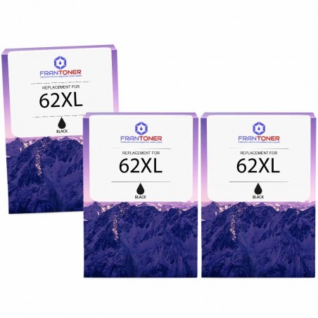 Pack de 3 HP 62XL cartouches d'encre compatibles