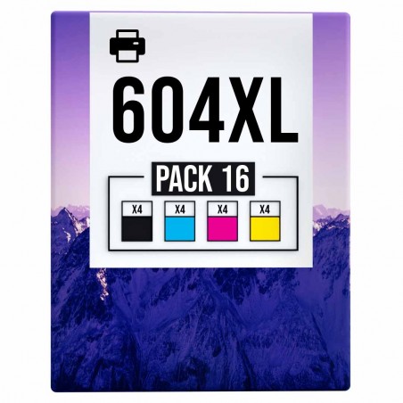 Pack de 16 Epson 604XL cartouches d'encre compatibles