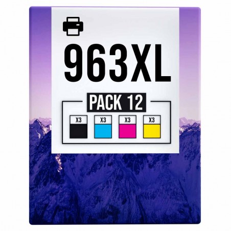 Pack de 12 HP 963XL cartouches d'encre compatibles