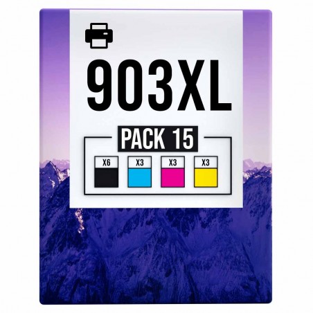 Pack de 15 HP 903XL cartouches d'encre compatibles